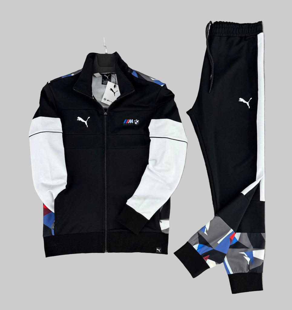 Męski dres Puma, czarny z logo BMW