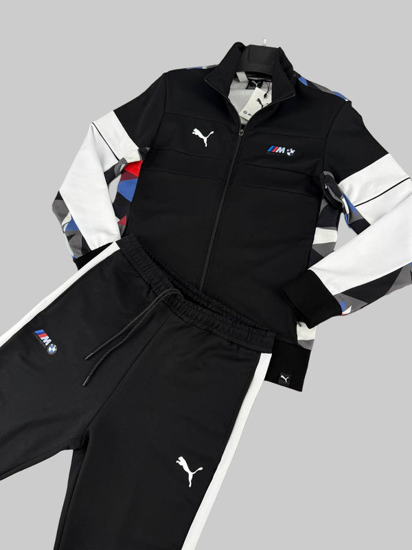 Męski dres Puma, czarny z logo BMW