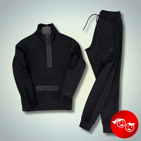 Dres dziecięcy Nike Tech Fleece, czarny. Model 2024. Jakość premium