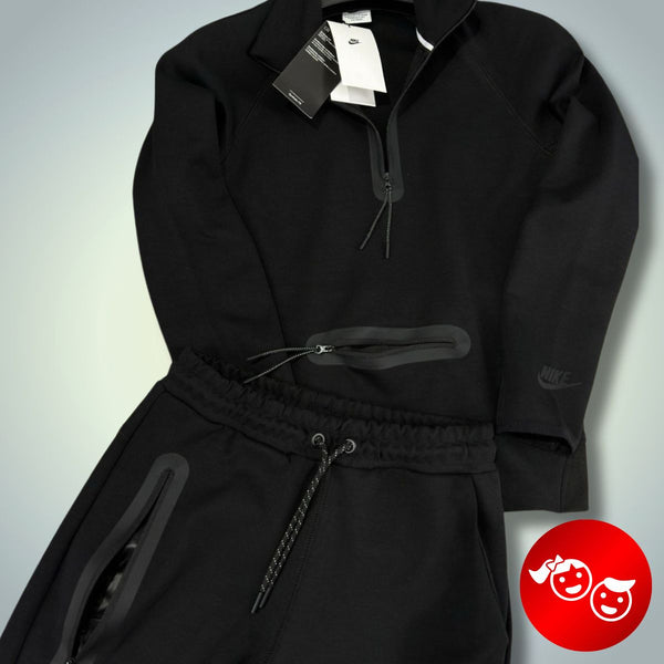 Dres dziecięcy Nike Tech Fleece, czarny. Model 2024. Jakość premium
