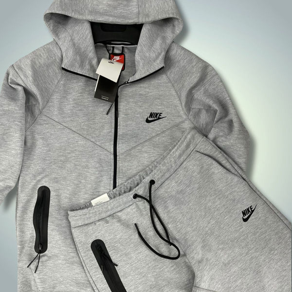 Nike Tech Fleece męski dres, klasyczny szary. Model 2023. Wysoka jakość