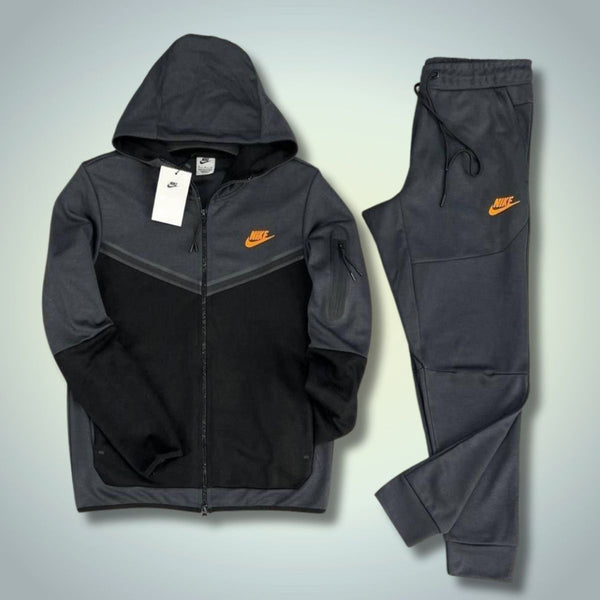 Nike Tech Fleece męski dres, czarny i grafitowy. Wysoka jakość