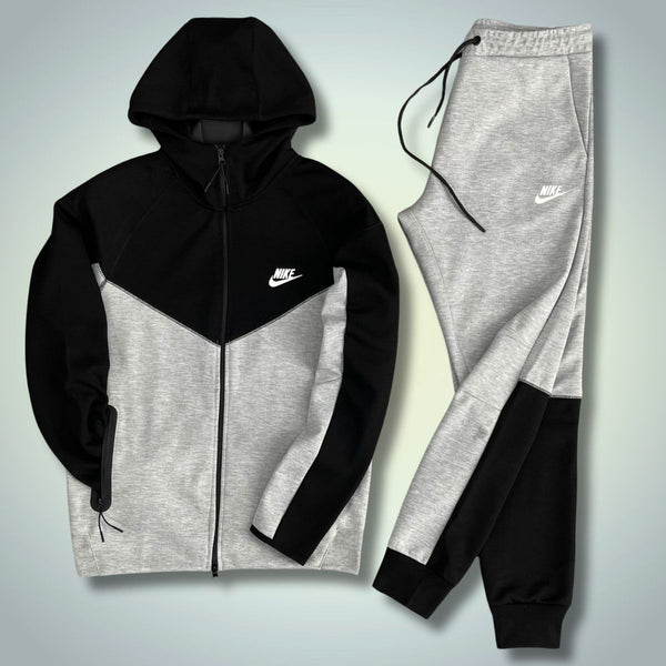 Nike Tech Fleece męski dres, czarny i szary. Model 2023. Wysoka jakość