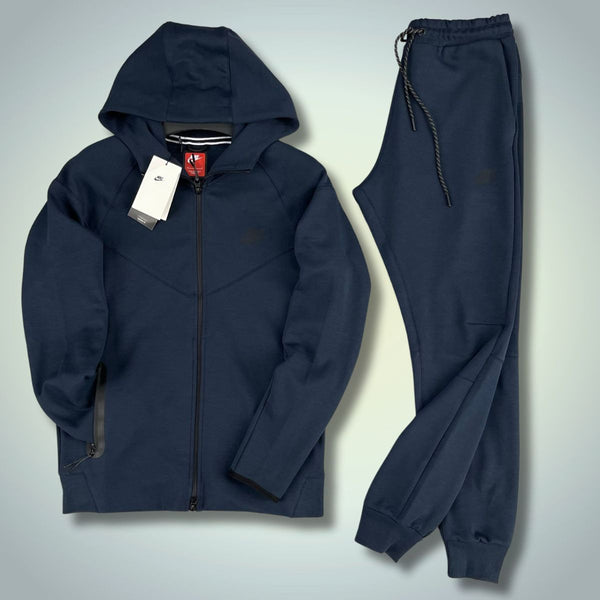 Męski dres Nike Tech Fleece, ciemnoniebieski. Model 2023. Premium jakość