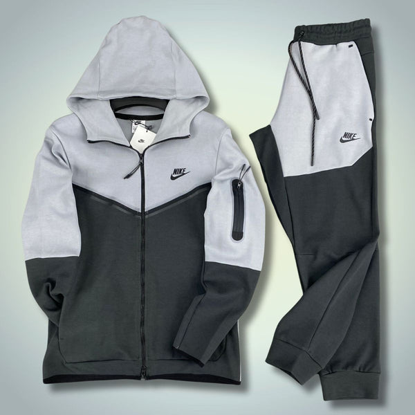 Męski dres Nike Tech Fleece, grafitowy i jasnoszary. Najwyższa jakość
