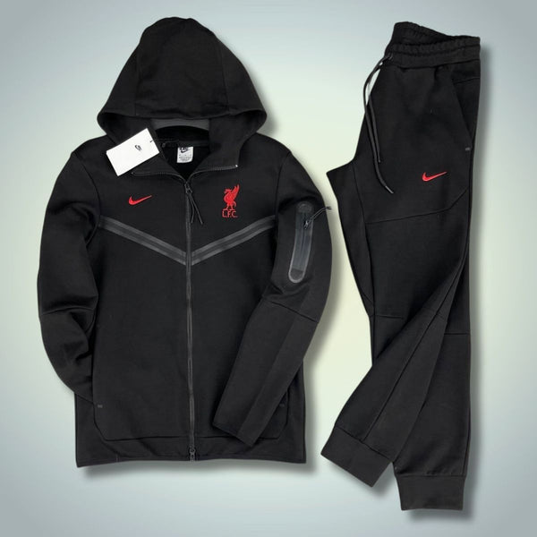 Męski dres Nike Liverpool Tech Fleece, czarny. Najwyższa jakość