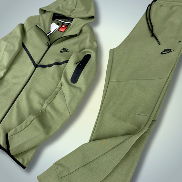 Dres męski Nike Tech Fleece, oliwkowy. Model 2024. Jakość premium
