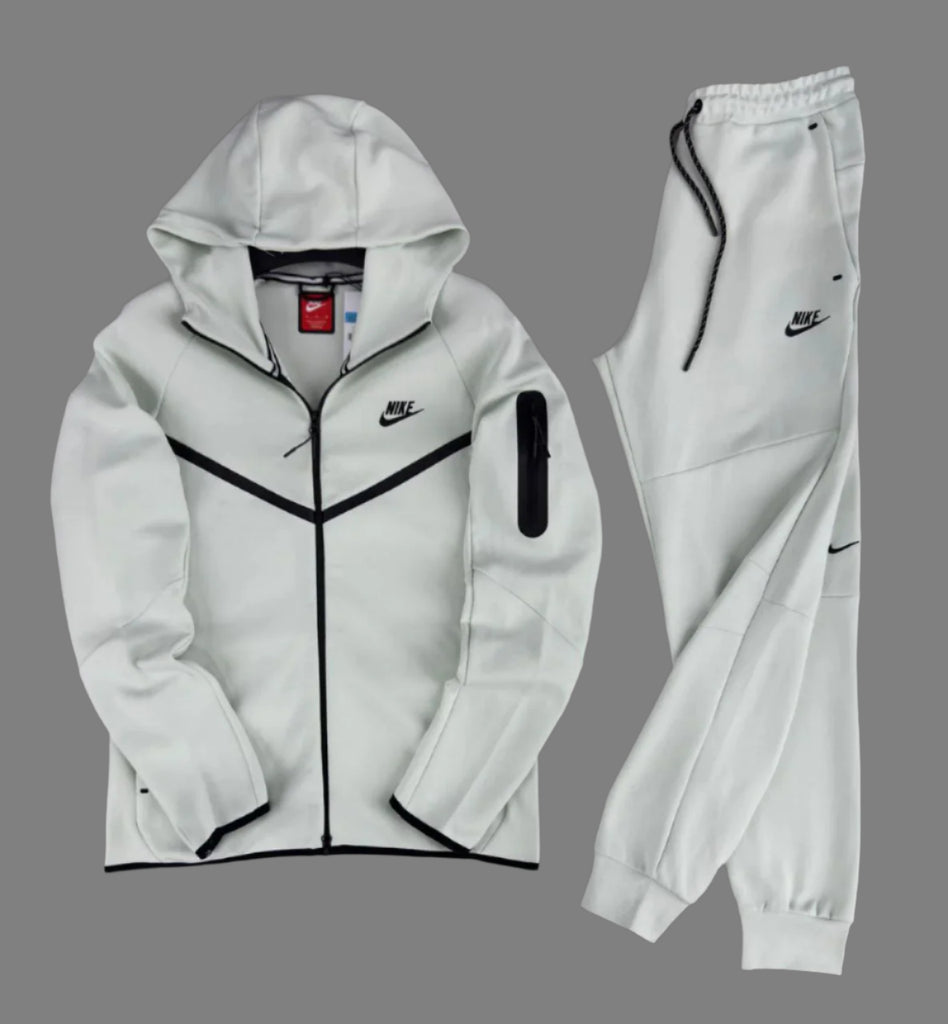 Męski komplet sportowy Nike Tech Fleece, jasna pastelowa zieleń. Model 2024. Jakość premium.