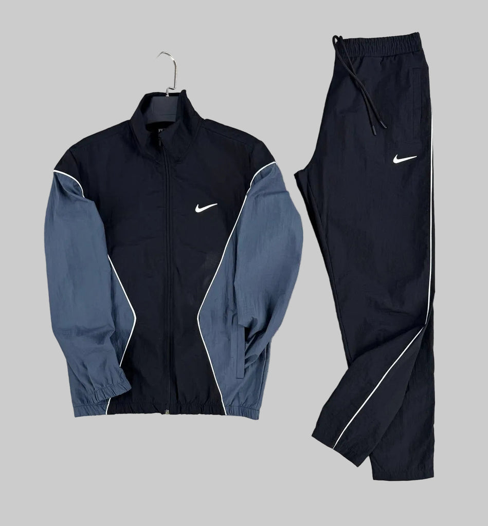 Męski dres Nike, czarno-granatowy – materiał wodoodporny