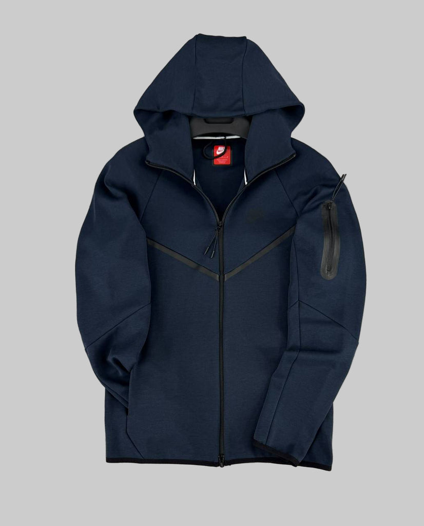 Męska bluza Nike Tech Fleece na zamek, ciemnoniebieski