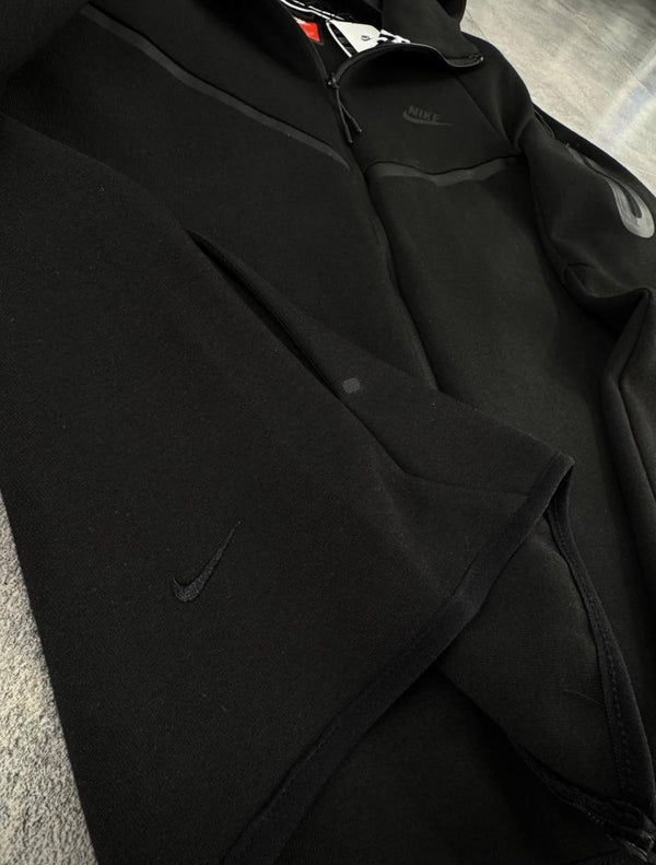 Męska bluza z kapturem Nike Tech Fleece na zamek, czarna