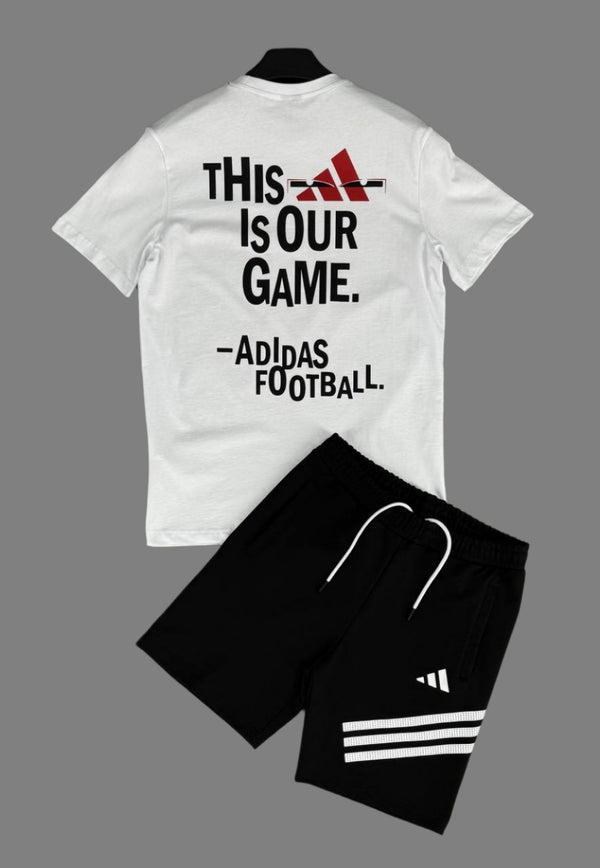 Męski zestaw Adidas, biały i czarny