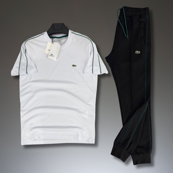 Lacoste męski zestaw letni, biały - czarny. Jakość premium