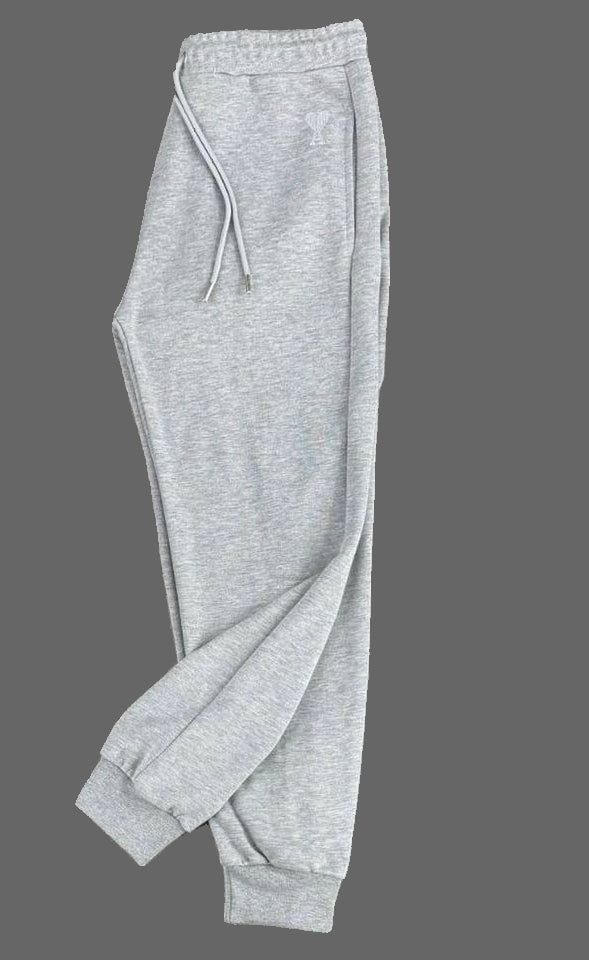 Spodnie dresowe AMI męskie, klasyczna szarość.