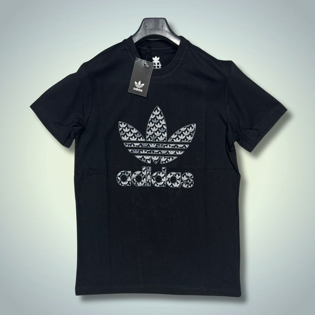 Męska koszulka Adidas, czarna, klasyczne logo. Najwyższa jakość.