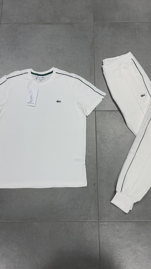 Komplet letni męski Lacoste, biały. Najwyższa jakość