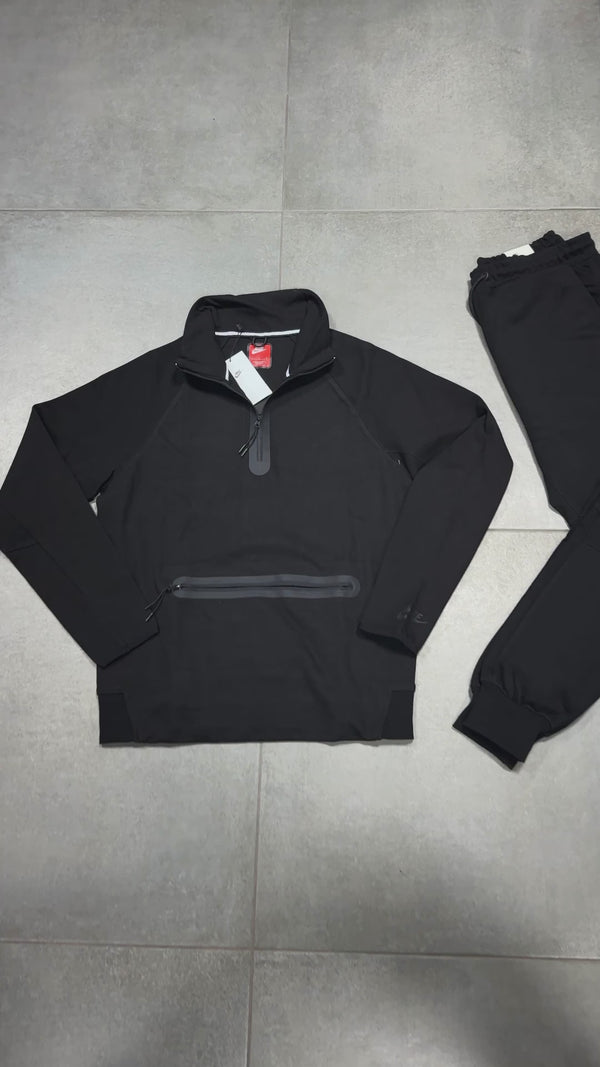 Męski dres Nike Tech Fleece, kieszeń z przodu, czarny. Model 2024. Najwyższa jakość