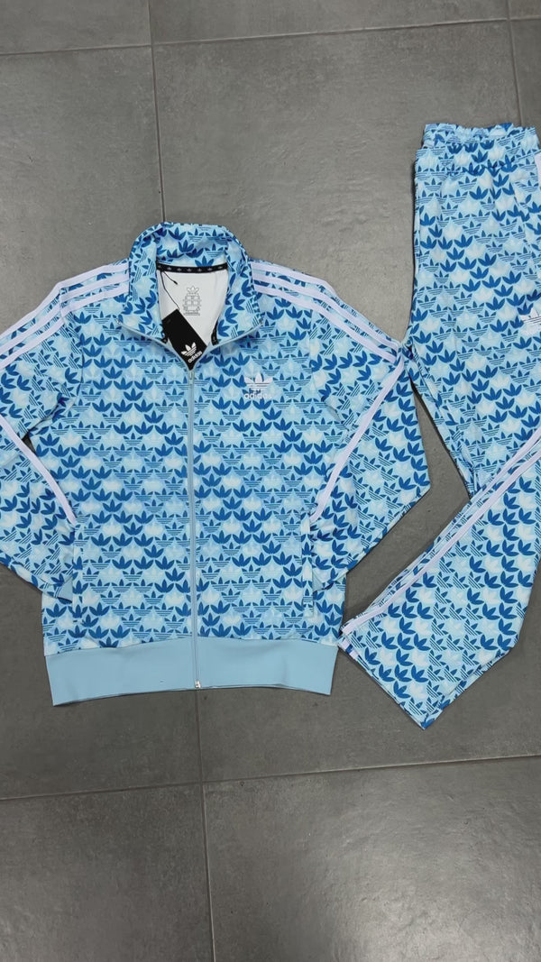 Adidas dres męski, wzór z logo, jasnoniebieski. Jakość premium